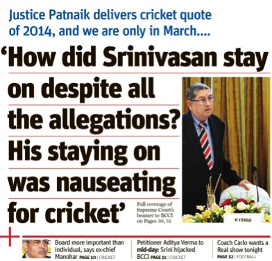 SC instructs Srinivasan to step down as BCCI chief